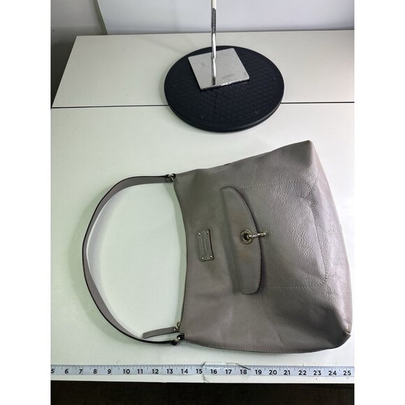 Kate Spade New York Leather Front Pocket Shoulder Handbag Purse Tan - Picture 7 of 11